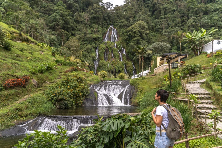 Admire the waterfalls at the Hot Springs