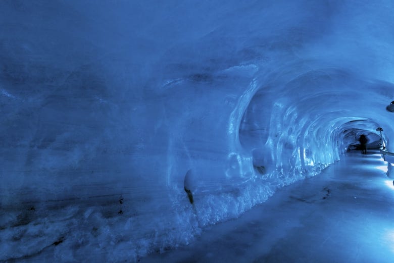 Exploring Mount Titlis ice caves