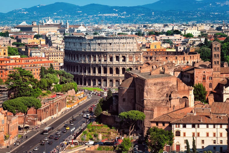 Outside the Colosseum